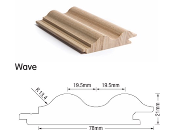 contour lining board wave gp interior tas oak 900x78x21 made to order